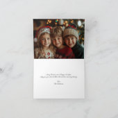 Twee foto Vrolijk kerstvakantie gevouwen Kaart (Binnen)