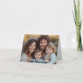 Twee foto Vrolijk kerstvakantie gevouwen Kaart (Voorkant)