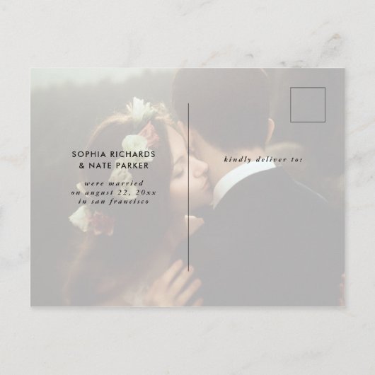 Twee foto | We sloten het handgeschreven script Kn Aankondigingskaart (Achterkant)