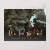 Twee foto | We sloten het handgeschreven script Kn Aankondigingskaart (Voorkant)