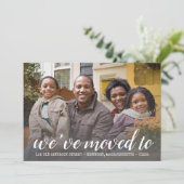 Twee foto Wij zijn verhuisd Script Adreswijziging Aankondiging (Staand voorkant)