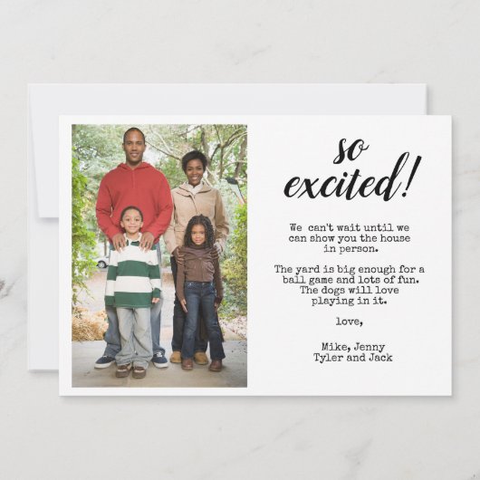 Twee foto Wij zijn verhuisd Script Adreswijziging Aankondiging (Achterkant)