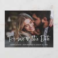 Twee foto | Wit hart en script Datum wijzigen