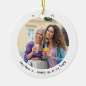 Twee fotogeluk is ... Friend Cute Minimalist Keramisch Ornament (Voorkant)