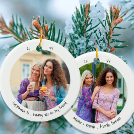 Twee fotogeluk is ... Friend Cute Minimalist Keramisch Ornament