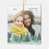 Twee fotogeluk is je in mijn Life Pine Forest Keramisch Ornament (Links)