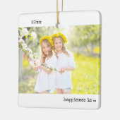 Twee fotogeluk is je tweelingminimalist keramisch ornament (Links)