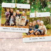 Twee fotogeluk is ... minimalistisch gezinscuut keramisch ornament