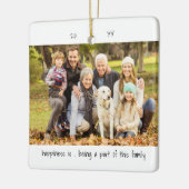 Twee fotogeluk is ... minimalistisch gezinscuut keramisch ornament (Links)