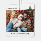 Twee fotogeluk is ... minimalistisch gezinscuut keramisch ornament (Links)