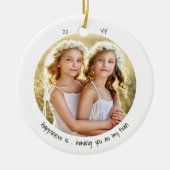 Twee fotogeluk is ... Twin Cute Minimalist Keramisch Ornament (Voorkant)