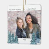 Twee fotogeluk is vriendschappelijk zoals je denne keramisch ornament (Links)