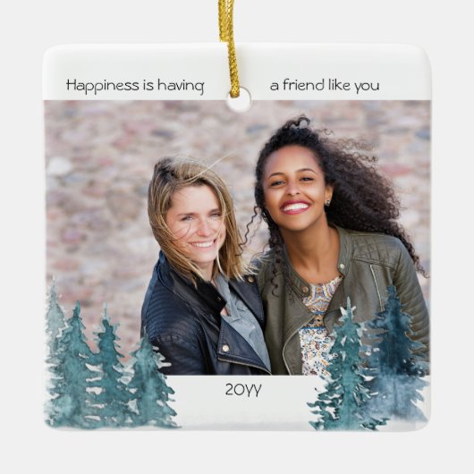 Twee fotogeluk is vriendschappelijk zoals je denne keramisch ornament (Voorkant)