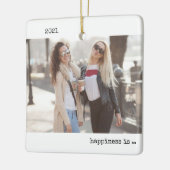 Twee fotogeluk: U als Vriend minimalist Keramisch Ornament (Links)