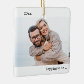 Twee fotogeluk wordt gehuwd minimalistisch keramisch ornament (Rechts)