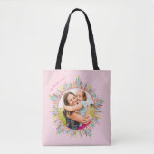 Twee foto's Abstract en kleurrijke kunst aangepast Tote Bag (Voorkant)