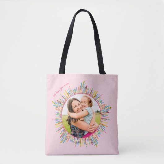 Twee foto's Abstract en kleurrijke kunst aangepast Tote Bag (Voorkant)