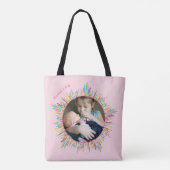 Twee foto's Abstract en kleurrijke kunst aangepast Tote Bag (Achterkant)