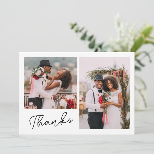 Twee foto's Bedankt bruiloft (Staand voorkant)