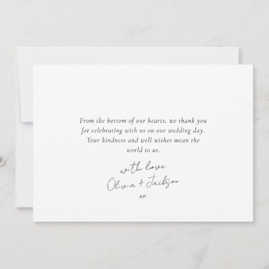 Twee foto's Bedankt bruiloft (Achterkant)