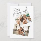 Twee foto's Bridesmaid Voorstel Kaart Sjabloon (Voorkant)