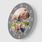 Twee foto's Collage Gray Aangepaste Grote Klok (Hoek)