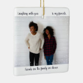 Twee foto's Cute Script Beste Vriendin Sneeuwval V Keramisch Ornament (Rechts)