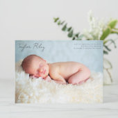 Twee foto's dank je wel baby aankondiging (Staand voorkant)