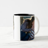 Twee foto's dubbelzijdig Creëer Uw eigen foto Tweekleurige Koffiemok (Voorkant rechts)