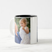 Twee foto's dubbelzijdig Creëer Uw eigen foto Tweekleurige Koffiemok (Voorkant links)