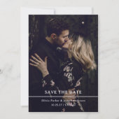 Twee foto's en eenvoudige tekst met QR-code | Brui Save The Date (Voorkant)
