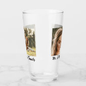 Twee foto's en gepersonaliseerde 16oz pint glas (Links)