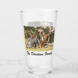 Twee foto's en gepersonaliseerde 16oz pint glas