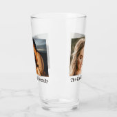 Twee foto's en gepersonaliseerde 16oz pint glas (Links)