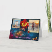 Twee foto's en het hart van de naam zijn Mijn Vale Feestdagen Kaart (Voorkant)