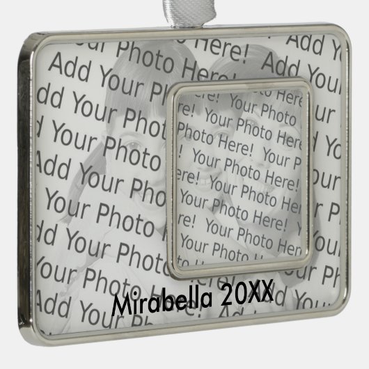 Twee foto's en tekst verzilverd omlijst ornament (Rechts)
