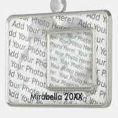 Twee foto's en tekst verzilverd omlijst ornament (Links)