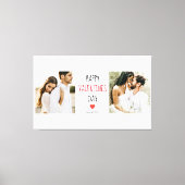 Twee foto's | Fijne Valentijnsdag | Cadeaubonnen Canvas Afdruk (Voorkant)