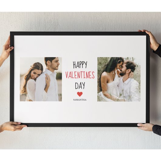 Twee foto's | Fijne Valentijnsdag | Cadeaubonnen Canvas Afdruk