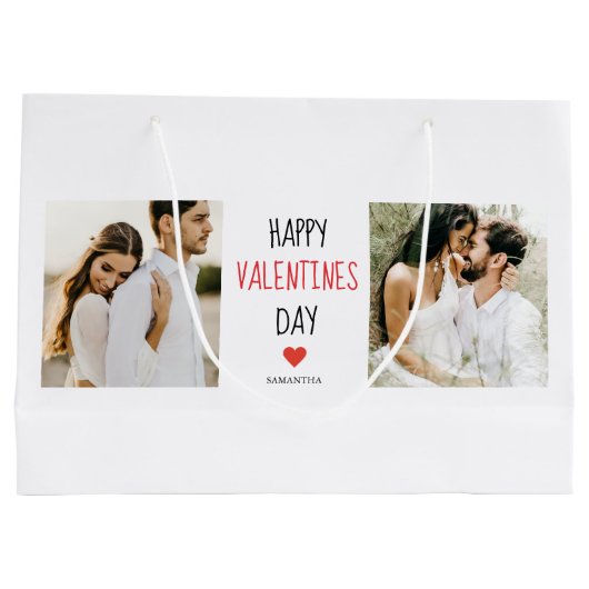 Twee foto's | Fijne Valentijnsdag | Cadeaubonnen Groot Cadeauzakje (Achterkant)