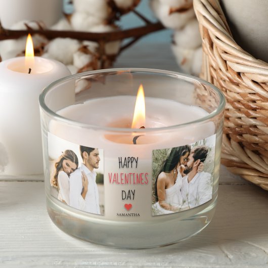 Twee foto's | Fijne Valentijnsdag | Cadeaubonnen Rechthoekige Sticker