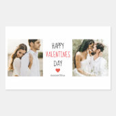 Twee foto's | Fijne Valentijnsdag | Cadeaubonnen Rechthoekige Sticker (Voorkant)