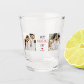 Twee foto's | Fijne Valentijnsdag | Cadeaubonnen Shot Glas (Voorkant)