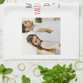 Twee foto's | Fijne Valentijnsdag | Cadeaubonnen Theedoek (Gevouwen)