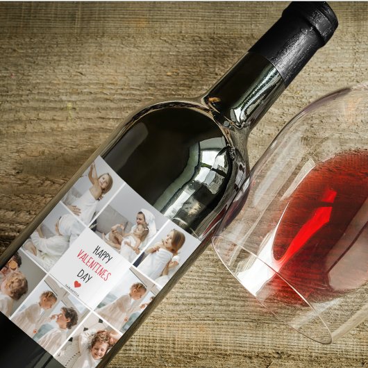 Twee foto's | Fijne Valentijnsdag | Cadeaubonnen Wijn Etiket