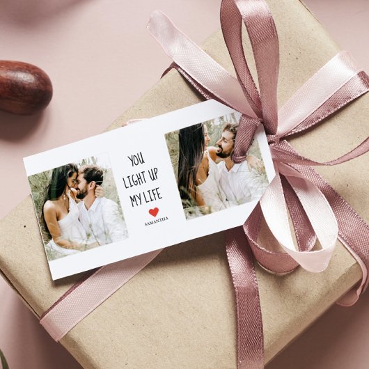 Twee foto's | Fijne Valentijnsdag | Romantische pr Cadeaulabel