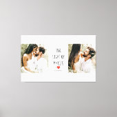 Twee foto's | Fijne Valentijnsdag | Romantische pr Canvas Afdruk (Voorkant)