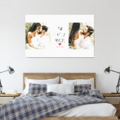 Twee foto's | Fijne Valentijnsdag | Romantische pr Canvas Afdruk (Insitu (Slaapkamer))