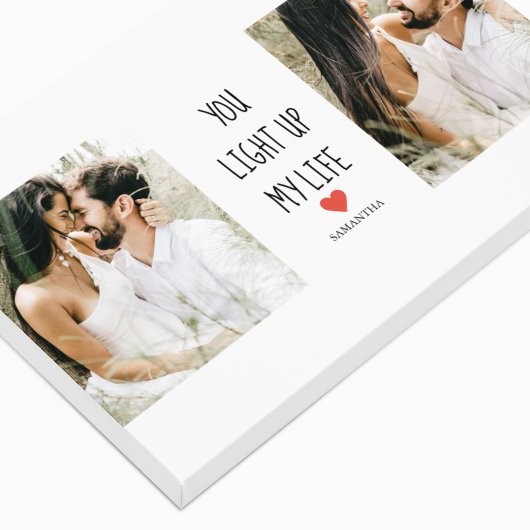 Twee foto's | Fijne Valentijnsdag | Romantische pr Canvas Afdruk