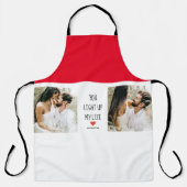 Twee foto's | Fijne Valentijnsdag | Romantische pr Schort (Voorkant)